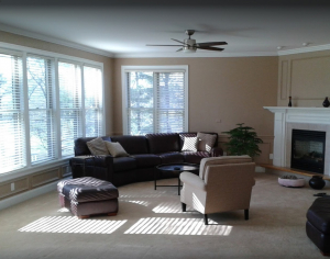 Freshly painted living room with a clean and inviting ambiance.